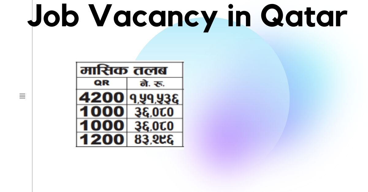 Job Vacancy in Qatar